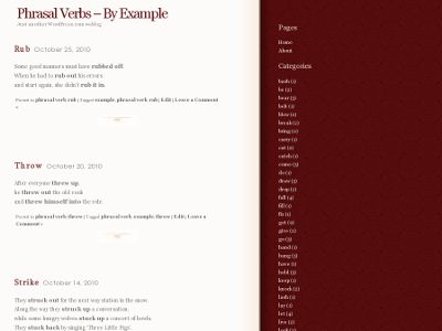 Phrasal Verbs by Example.